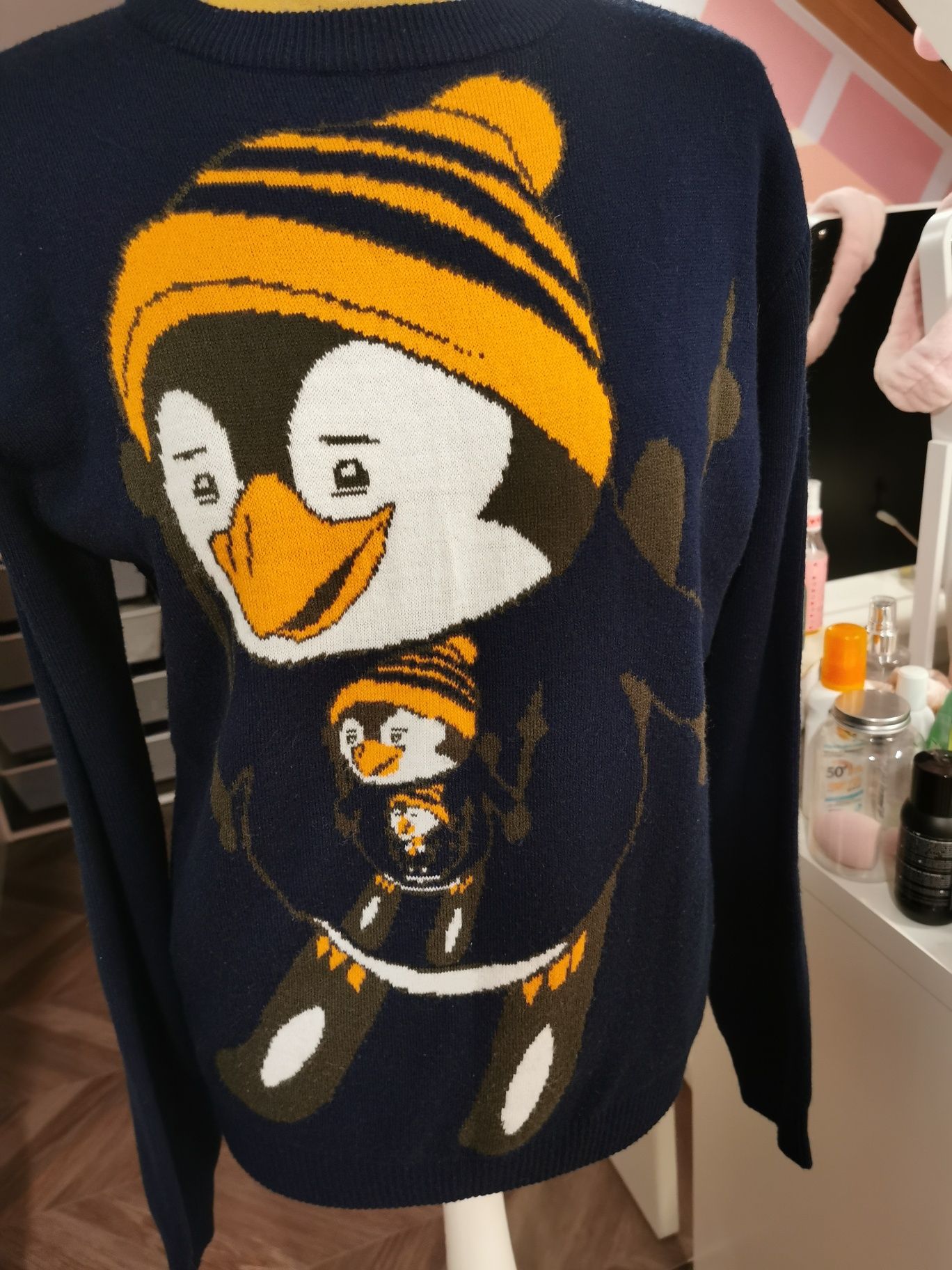 Męski firmowy zimowy sweter L