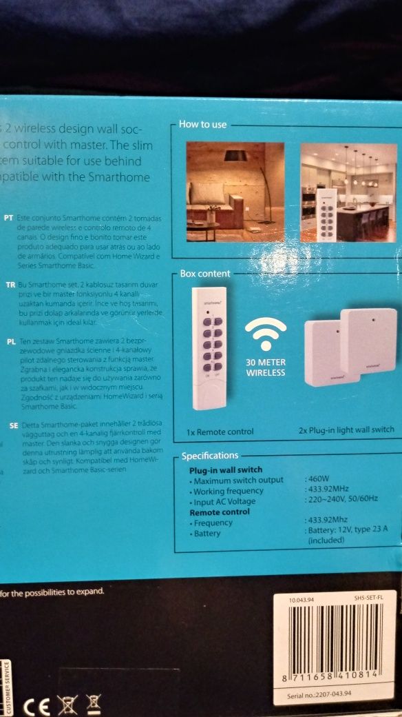 Smarthome Basic smartwares zestawy do zarządzania gniazdko pilot