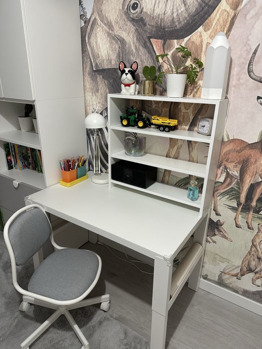 Krzeslo ikea ÖRFJÄLL biala noga i szare siedzisko