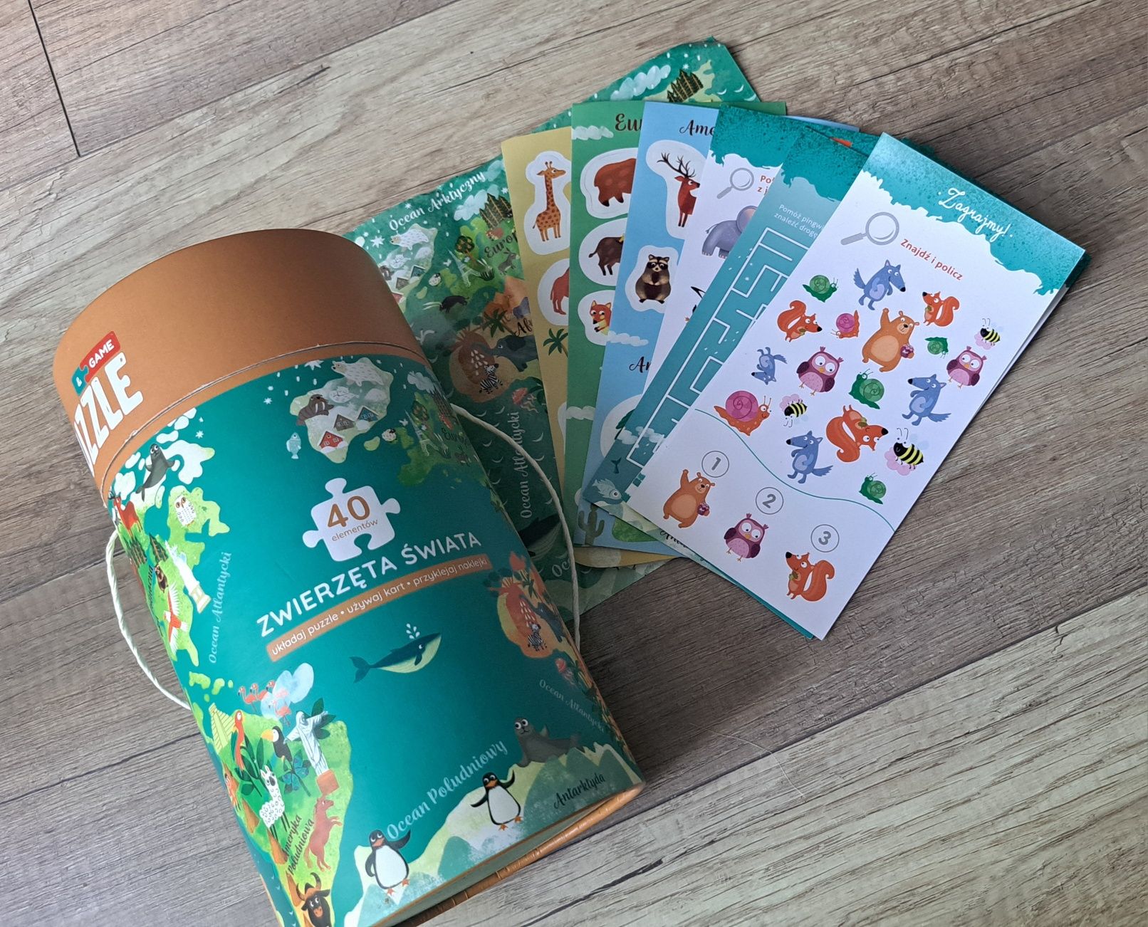 Puzzle gra edukacyjna Zwierzęta Świata