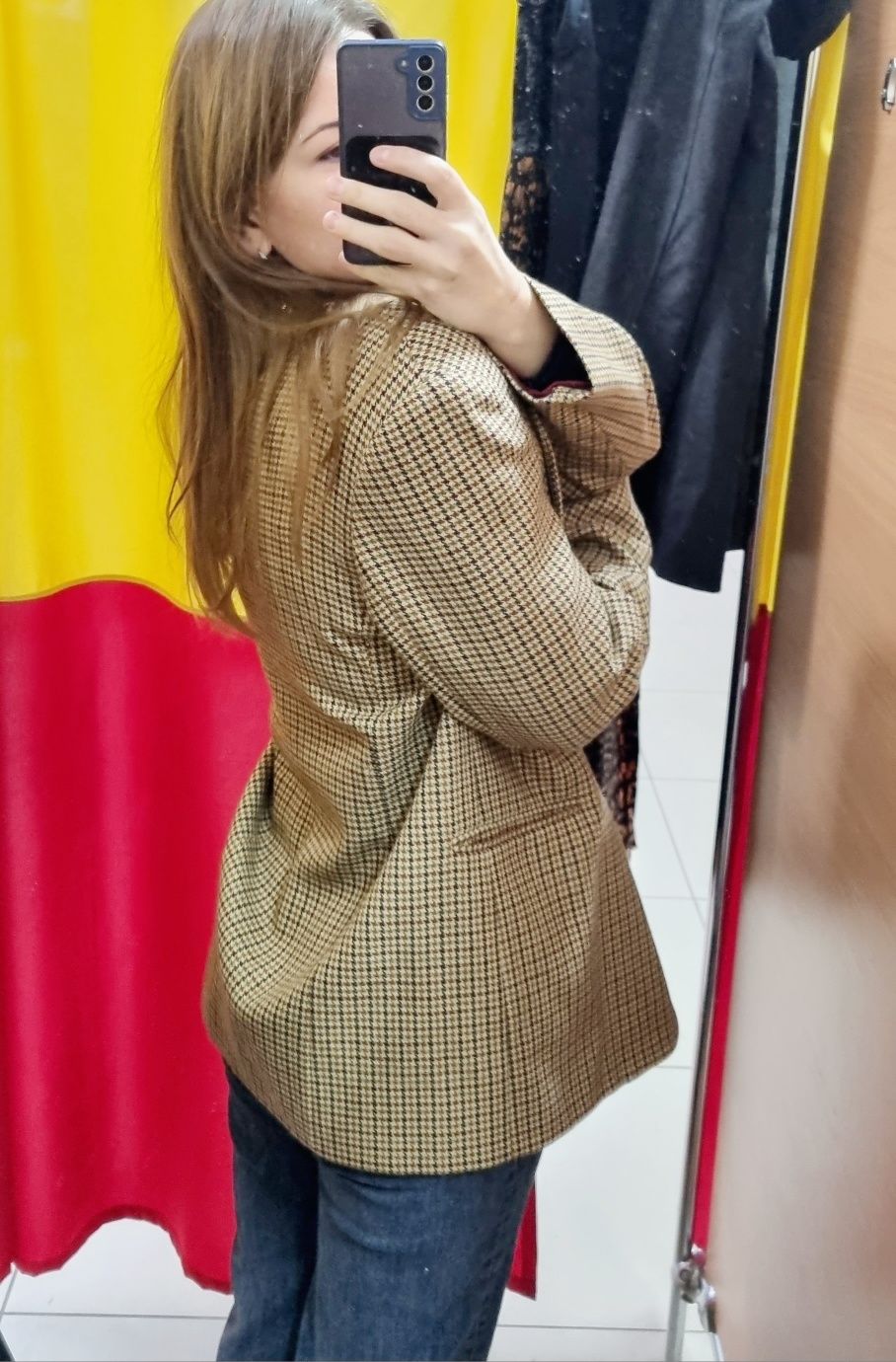 Батальный шерстяной пиджак Elena Miro в гусиную лапку