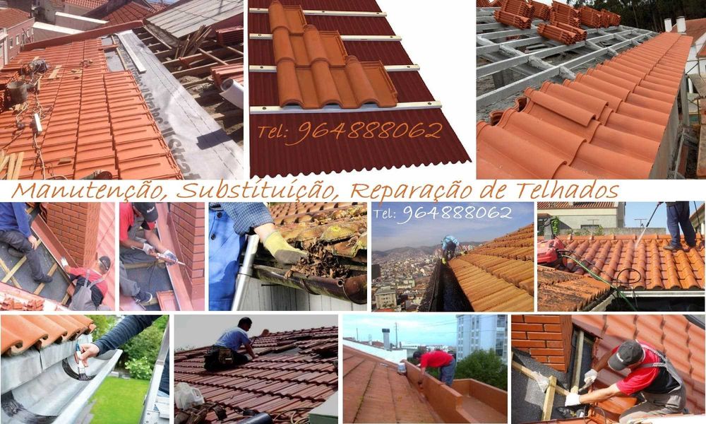 Telhado em telha Lusa, Marselha, . - SUBSTITUIÇÃO, reparação, .