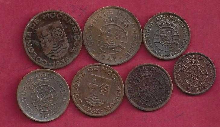 MOEDAS Moçambique  7 de  20 cent e 10 centavos