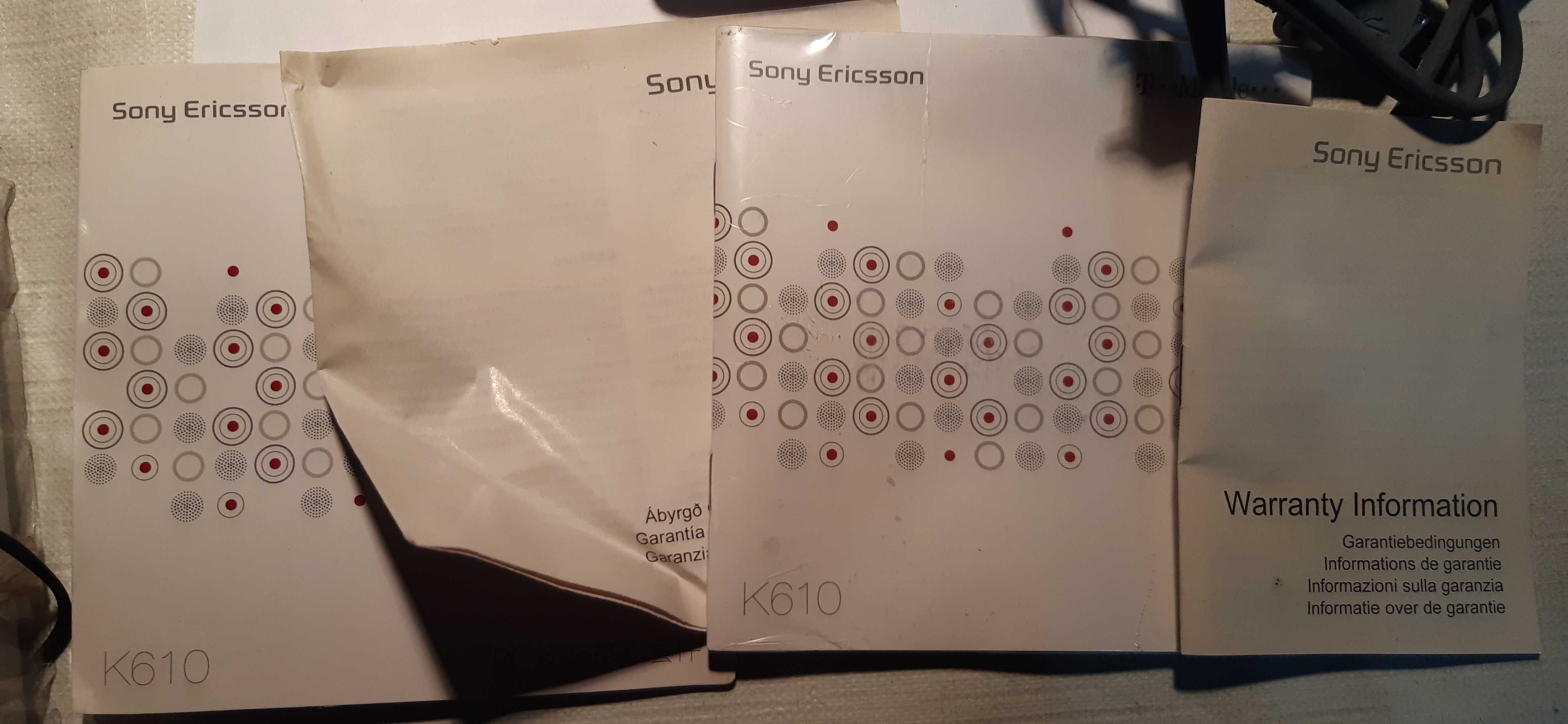 stary telefon sony ericsson K610i plus dodatki dla kolekcjonerów
