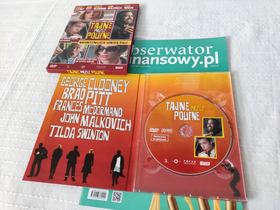 Film Tajne Przez Poufne (DVD) polski lektor, kino, G.Clooney, Brad Pit