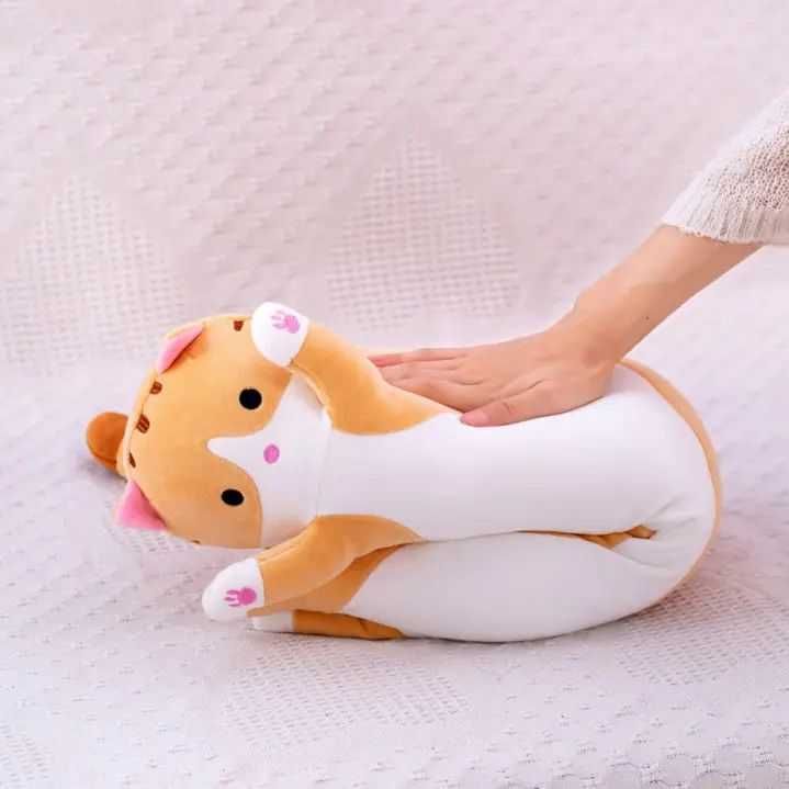 Кіт батон м'яка іграшка подушка антистрес 70 см
