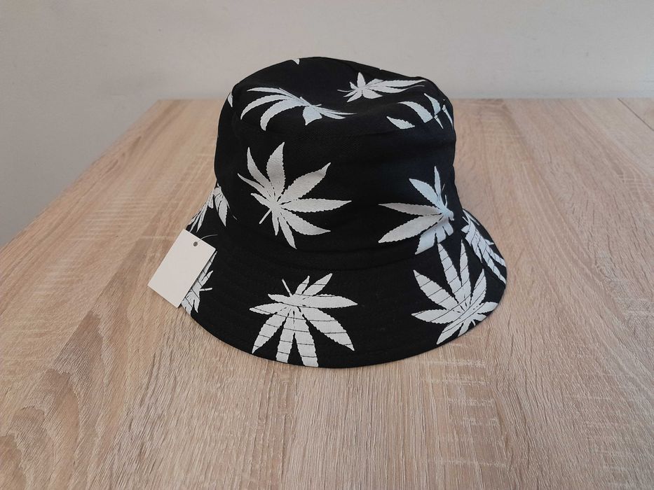 Czapka dwustronna, rybacki kapelusz BUCKET HAT ( liść konopi), rozm 59