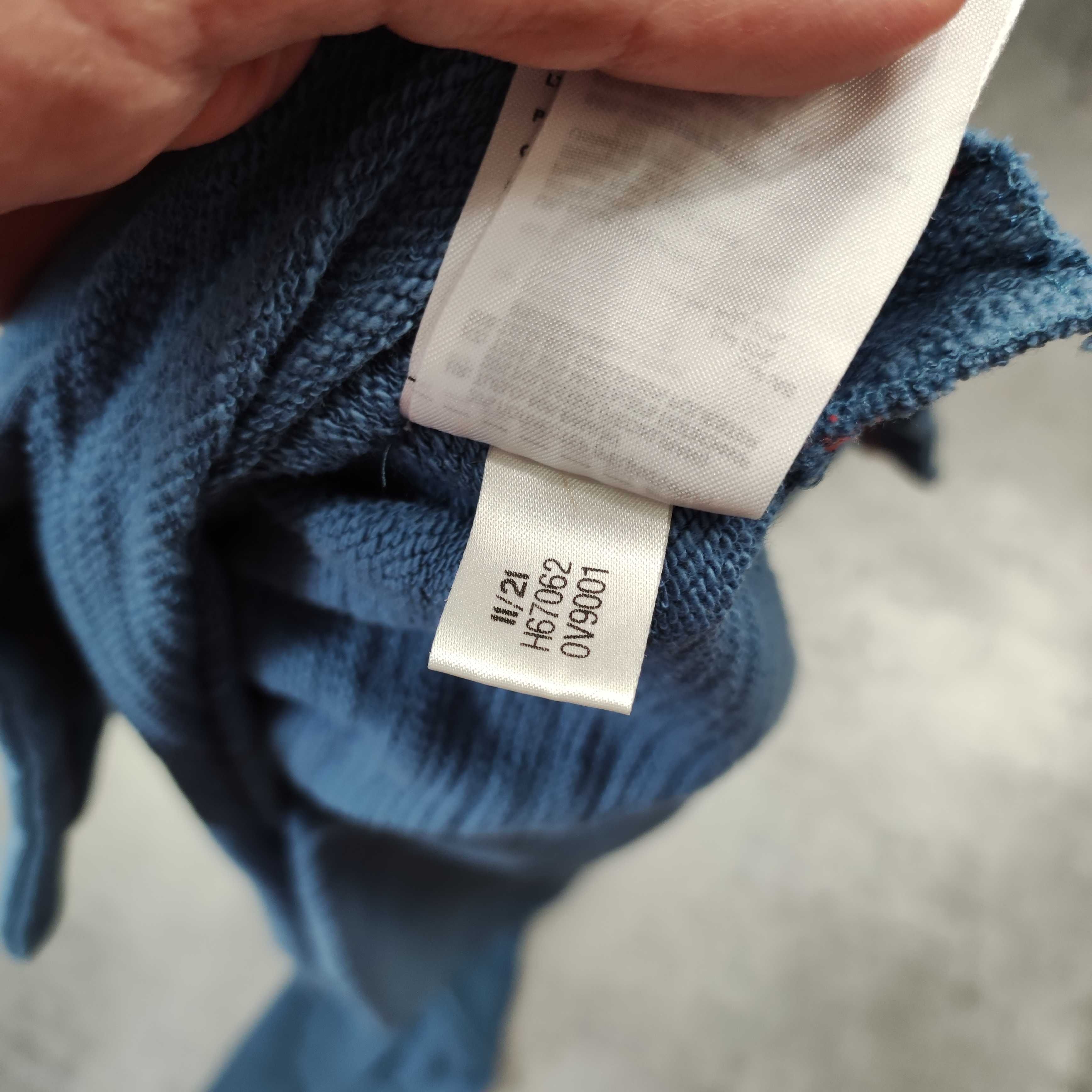 DAMSKA Oversize Bluza z Kapturem Duże Logo Plecy Adidas Bawełna sport