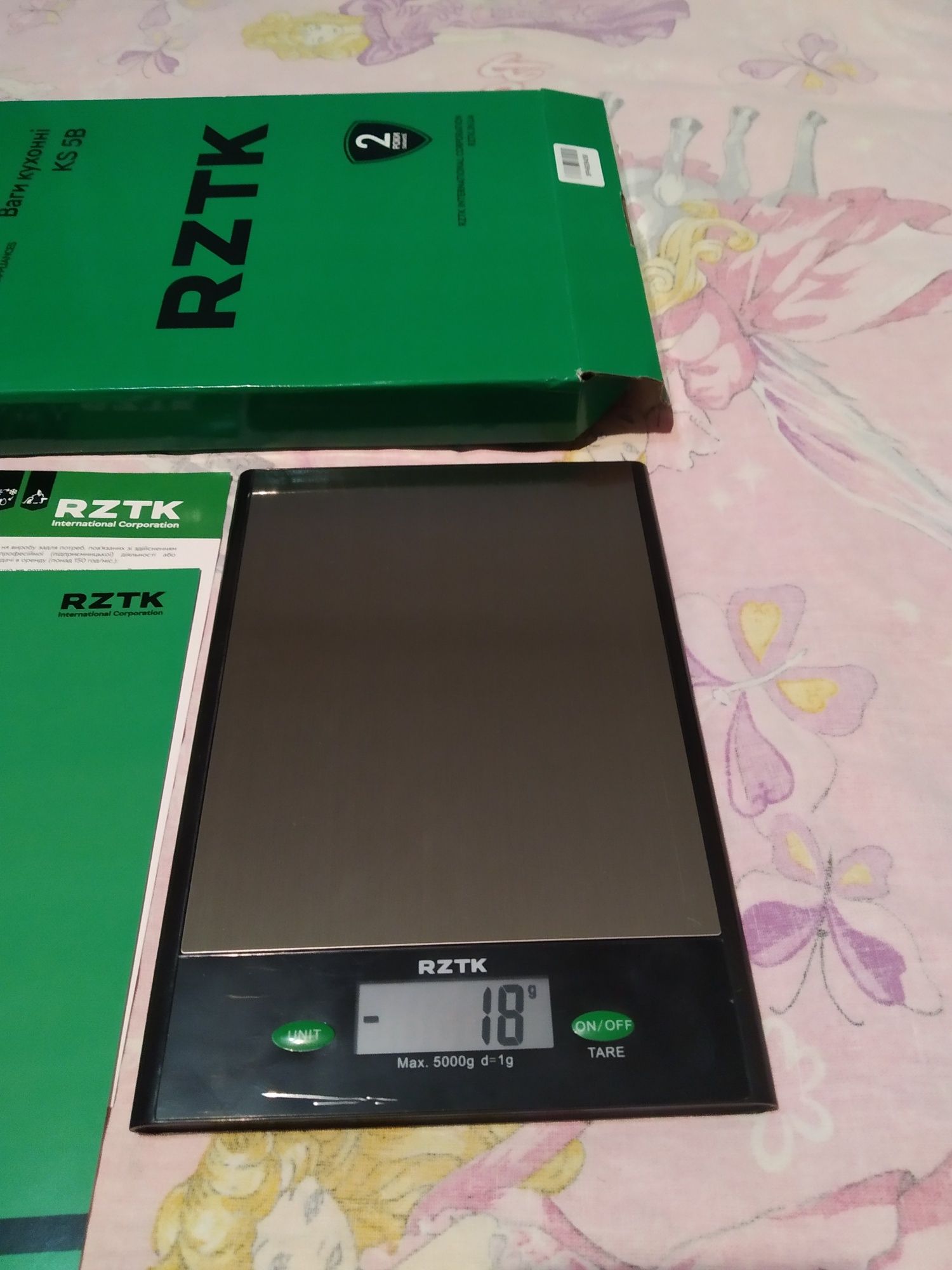 Весы кухонные RZTK KS 5B черные до 5 кг,