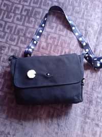 Чёрная сумка из текстиля