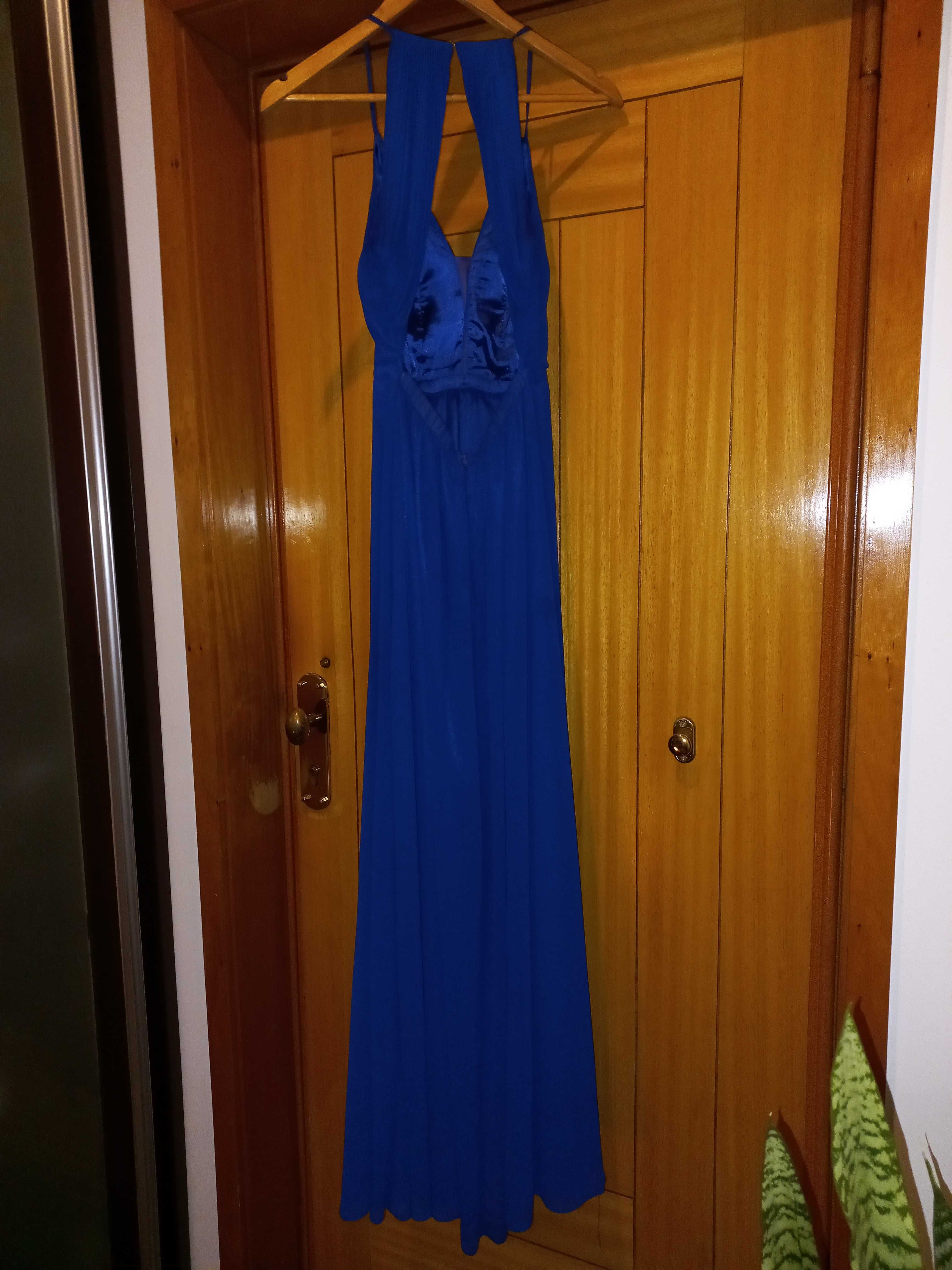 Vestido azul de cerimónia