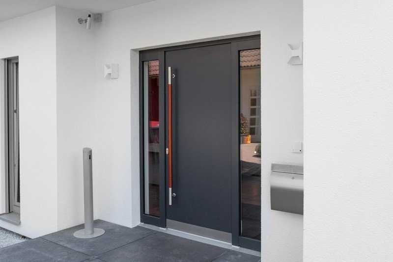 Drzwi aluminiowe ciepłe 1100 x 2100 pełne panelowe