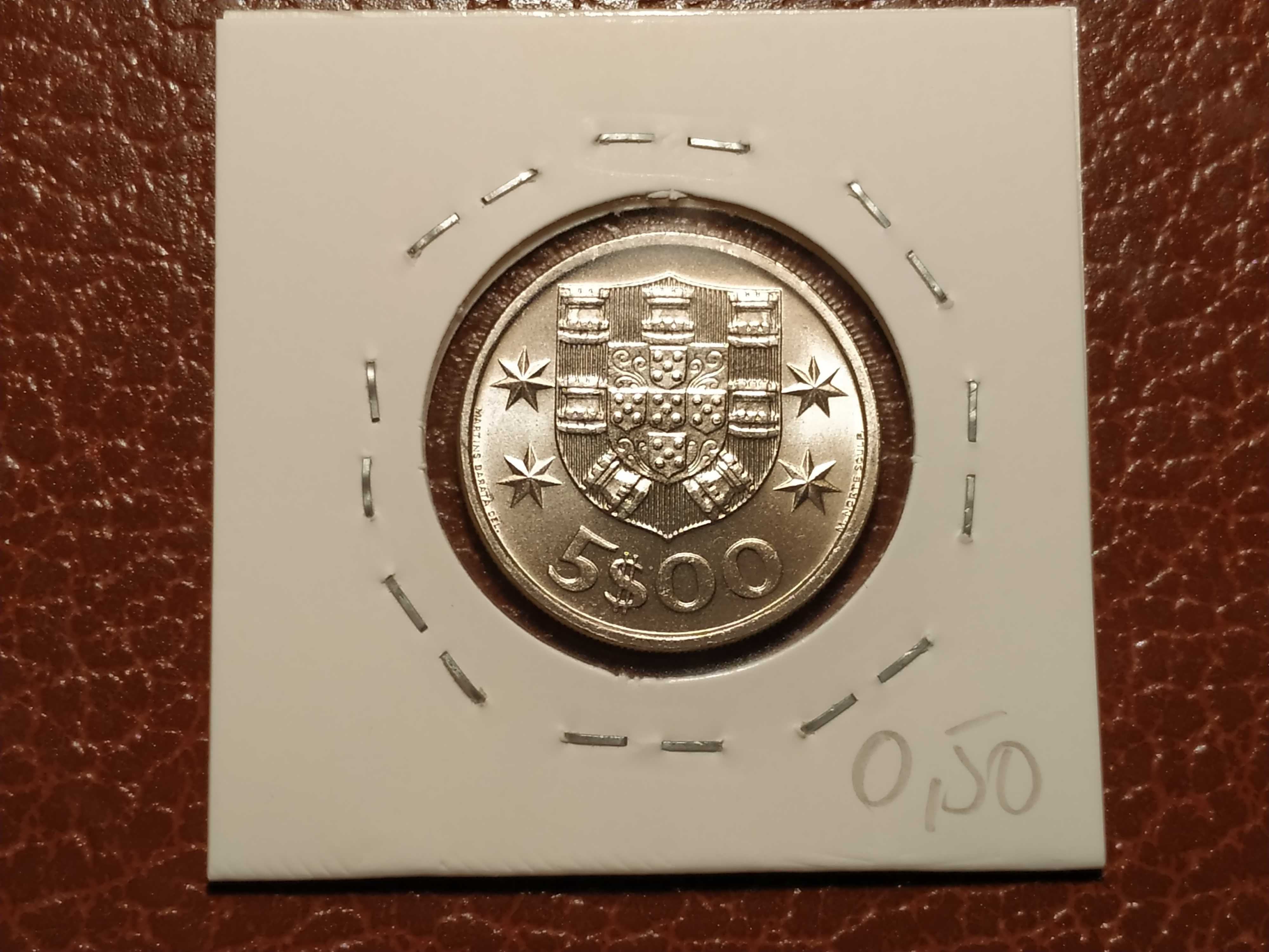 Portugal - moeda de 5 escudos de 1983 (barcos)
