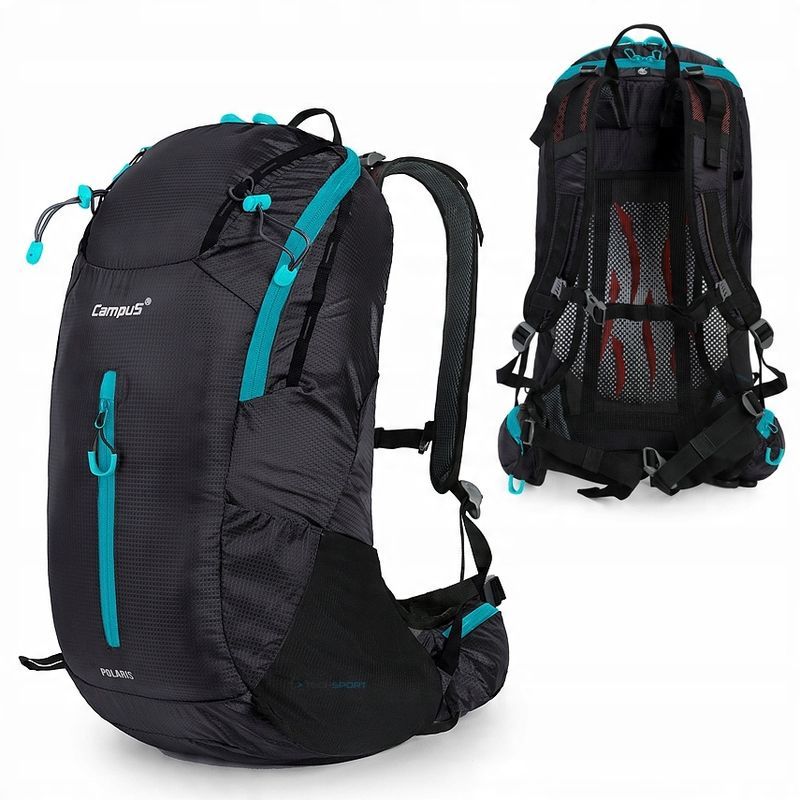 Campus Polaris 37l | Lekki Wygodny Plecak Miejski | Czarno-niebieski