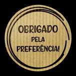 etiqueta Kraft e Branco (Obrigado pela Preferência)