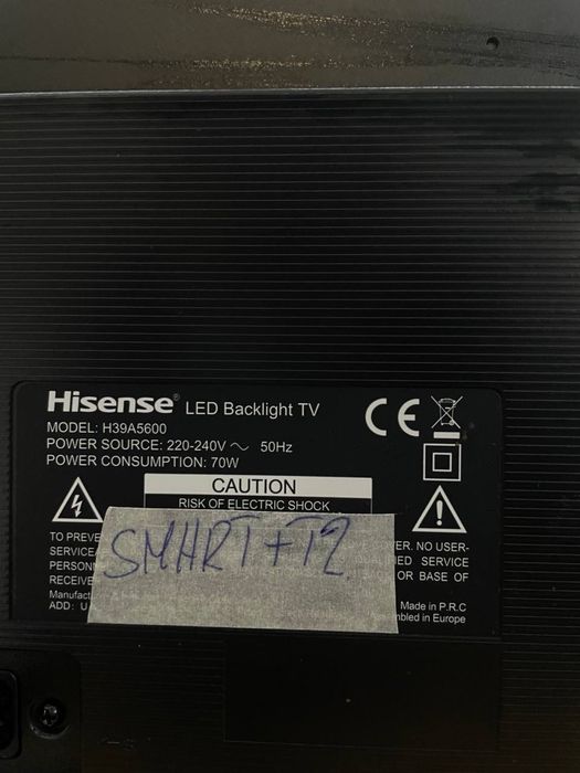 Телевізор Hisense 39” Full HD Smart TV (модель H39A5600)