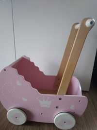 Wózek dla lalek drewniany - marka Lelin