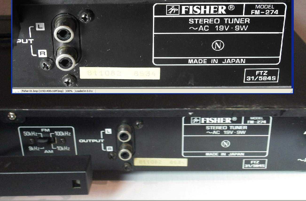 Fisher FM-274 tuner Studio Standard BLUE LINE błękit - vintage 1985