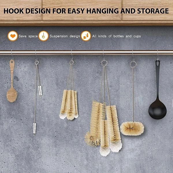 Szczotki do czyszczenia butelek, słoików, kubków, słomek 9 szt. Mastho