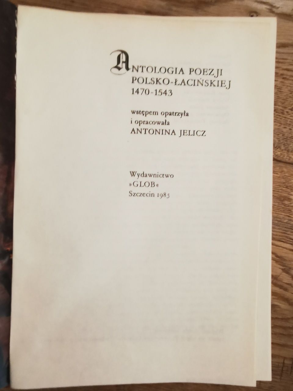 Antologia poezji Polsko Łacińskiej 1470_1543 - filologia polska