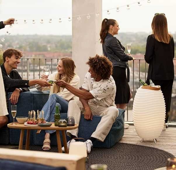 Lampa LED do ogrodu, 3 w 1, głośnik Bluetooth i chłodziarka do napojów