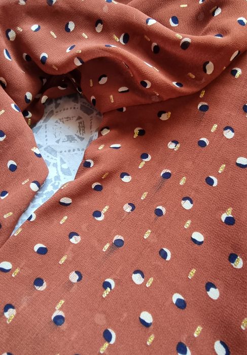 Brązowa koszula z bufiastymi rękawami Axara S