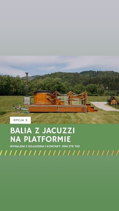 Wynajmę Mobilne Jacuzzi balia bania sauna impreza wieczór kawalerski !