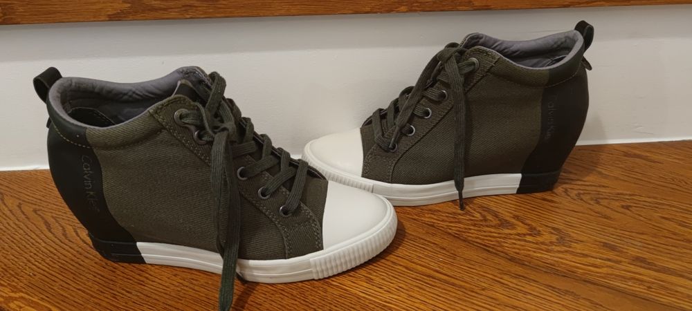 Sneakersy Calvin Klein Military  trampki koturny raz założone roz.40