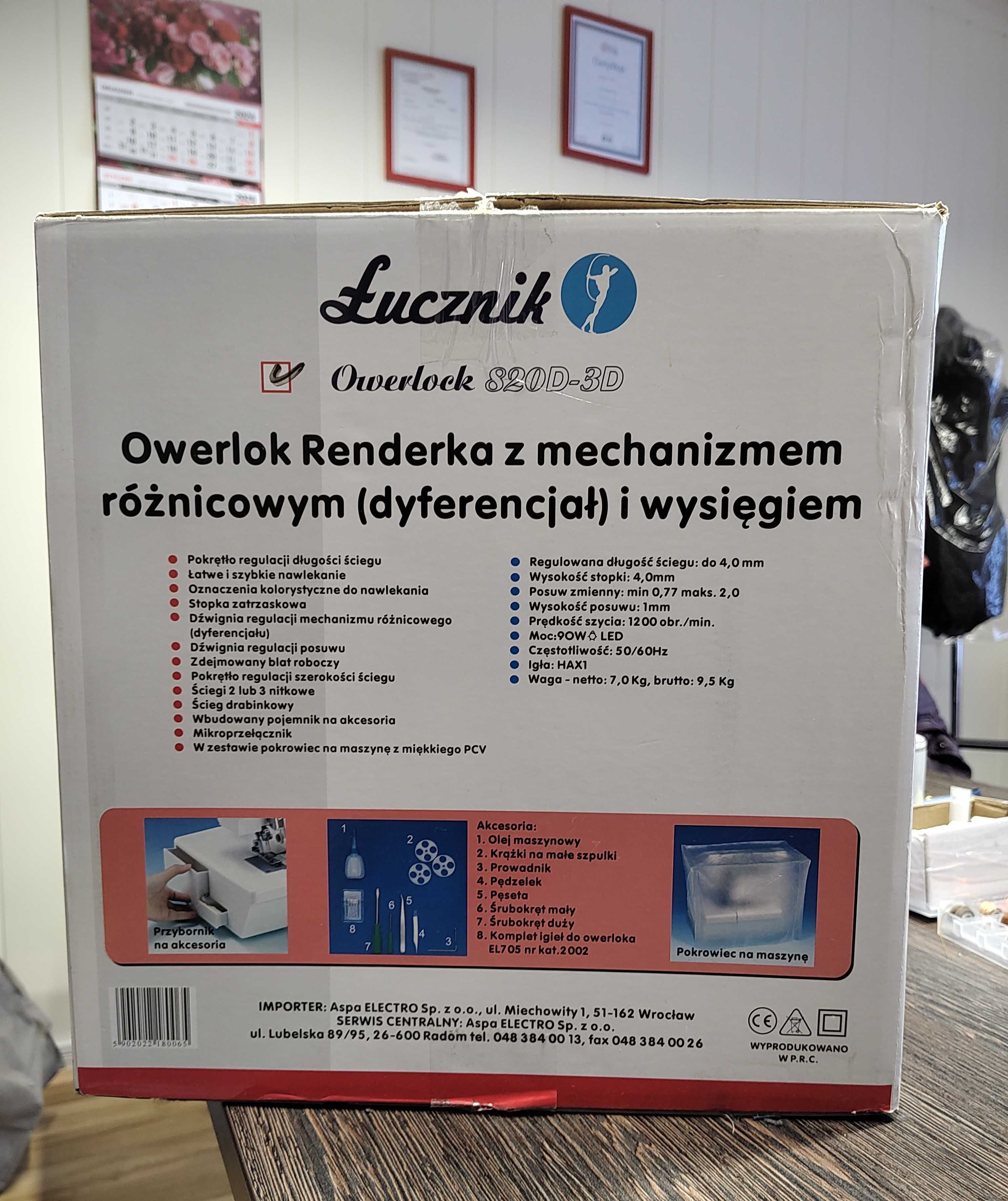 Owerlock Renderka Łucznik 820D-3D
