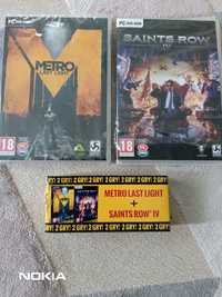 Zestaw 2 gier PC DVD Metro Last Light i Saints Row IV