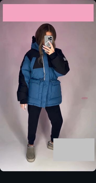 Зимова подовжена оверсайз куртка пуховик унісекс Adidas originals