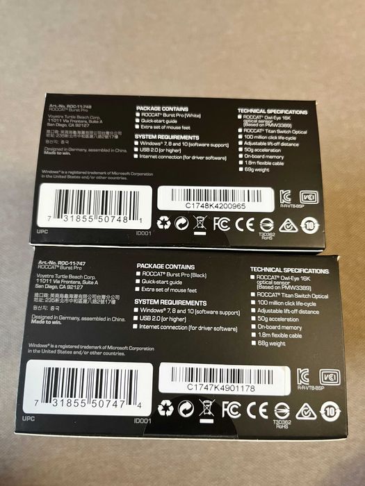 мышка ROCCAT Burst Pro PC Gaming Mouse  Optical Switches