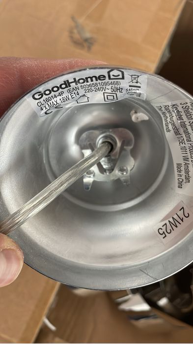 Lampa wisząca GoodHome Caladane 4-punktowa E14 chrom