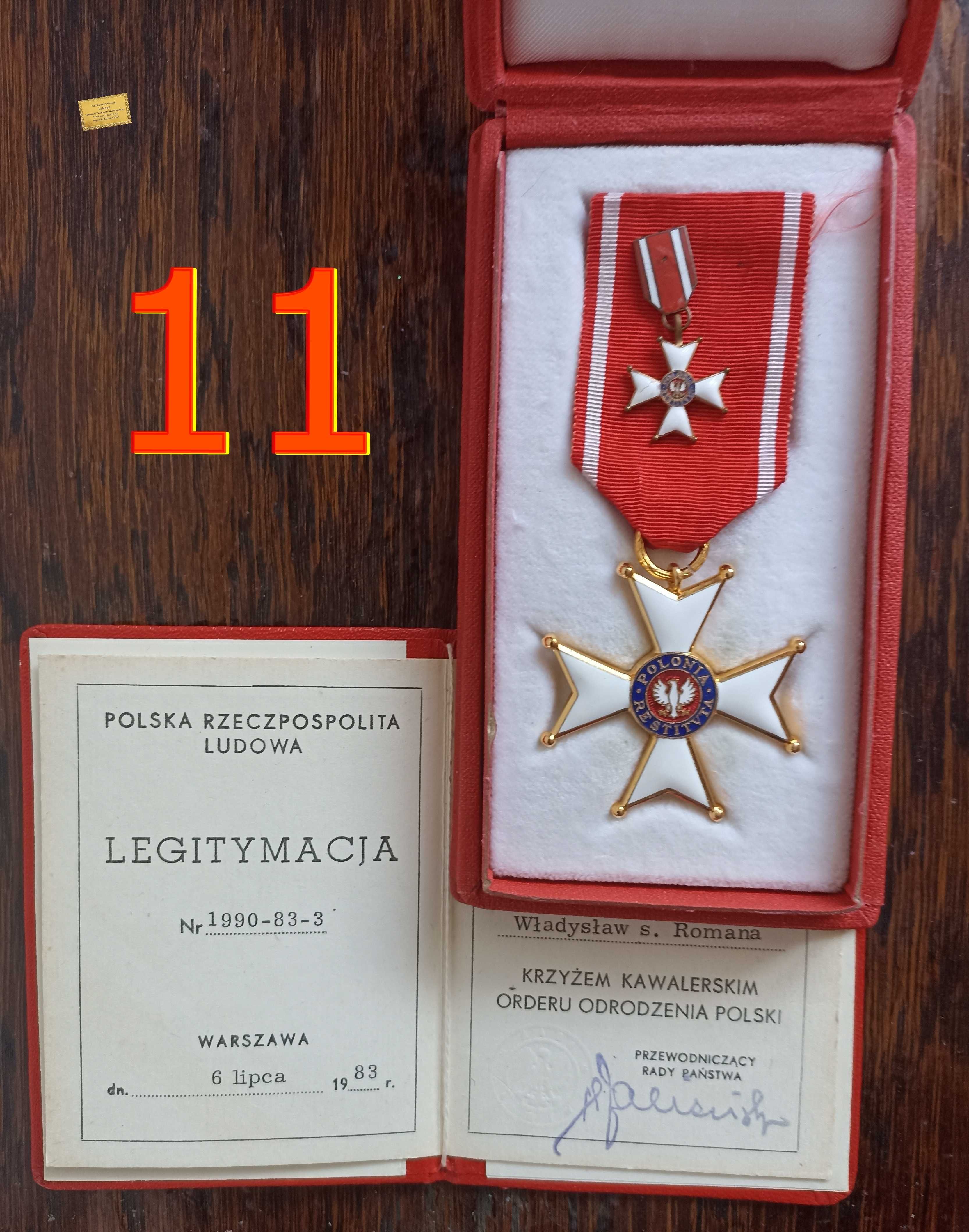 Medal Order Sztandaru Pracy Polonia Restituta Odznaczenie Krzyż Zasług