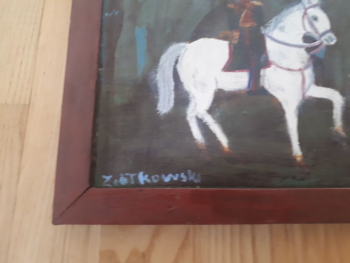 Stary obraz olejny  ludowy