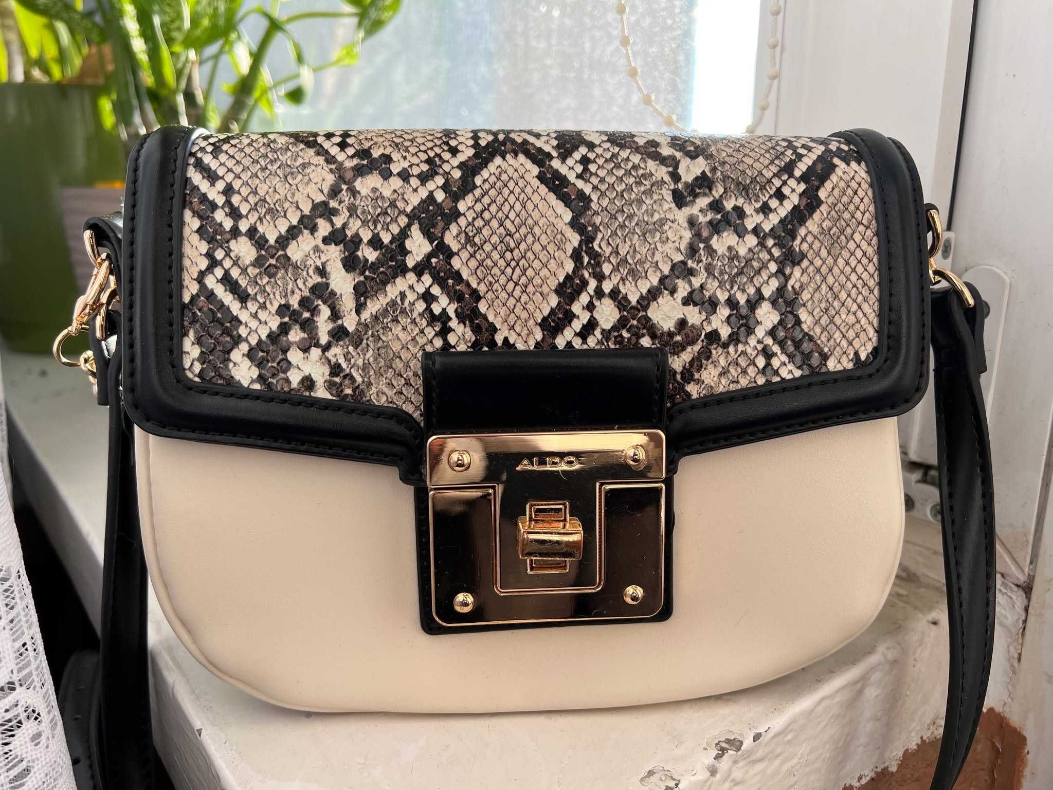 ALDO – Qerramas – Torebka crossbody w kolorze neutralnym w wężowy wzór
