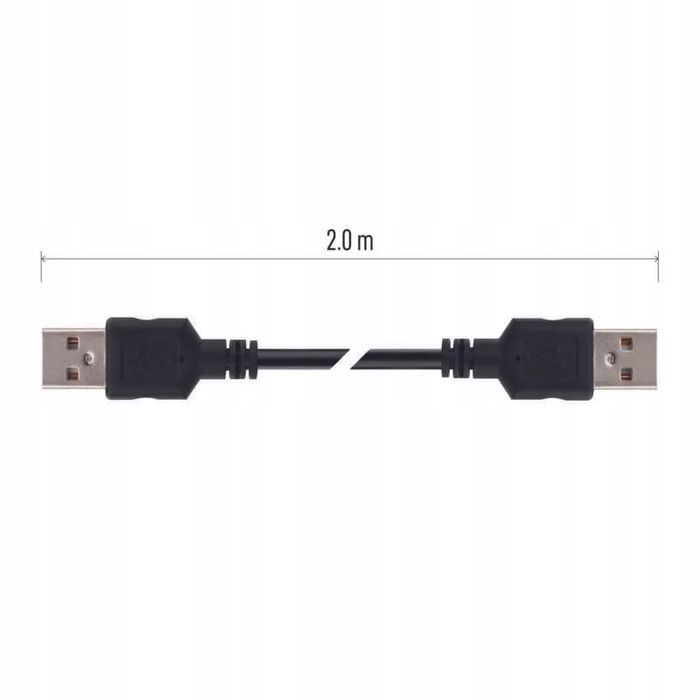 przewód usb - usb 2.0 wtyk a - wtyk a, 2m s70200