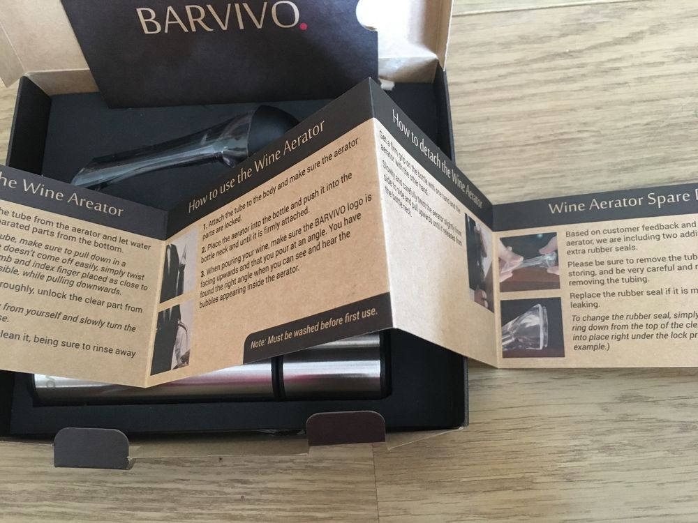 Set para Garrafas de Vinho BarVivo, Wine Aerator & Wine Pump BarVivo