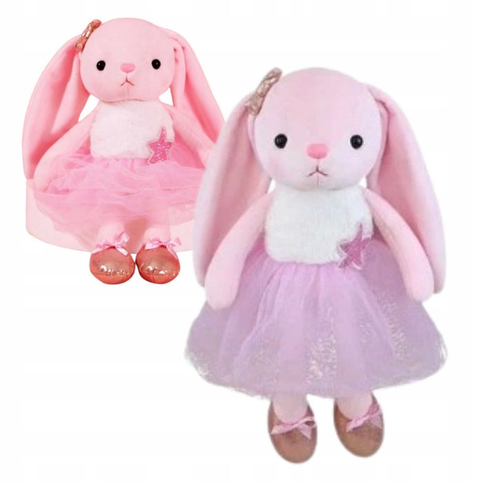 Króliczek baletnica maskotka przytulanka lalka różowa duża zabawka