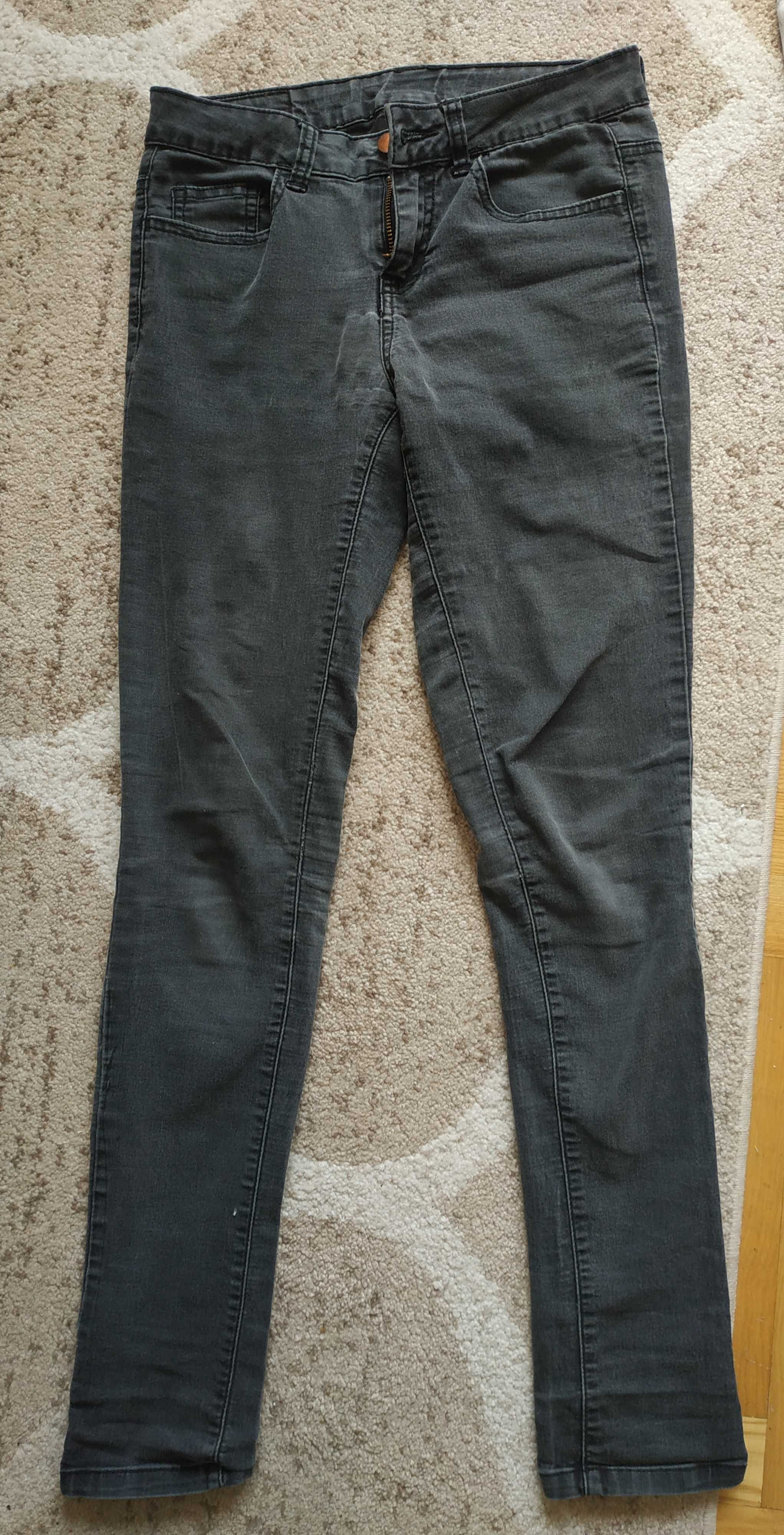 Szare jeansy rurki 34/36 XS/S