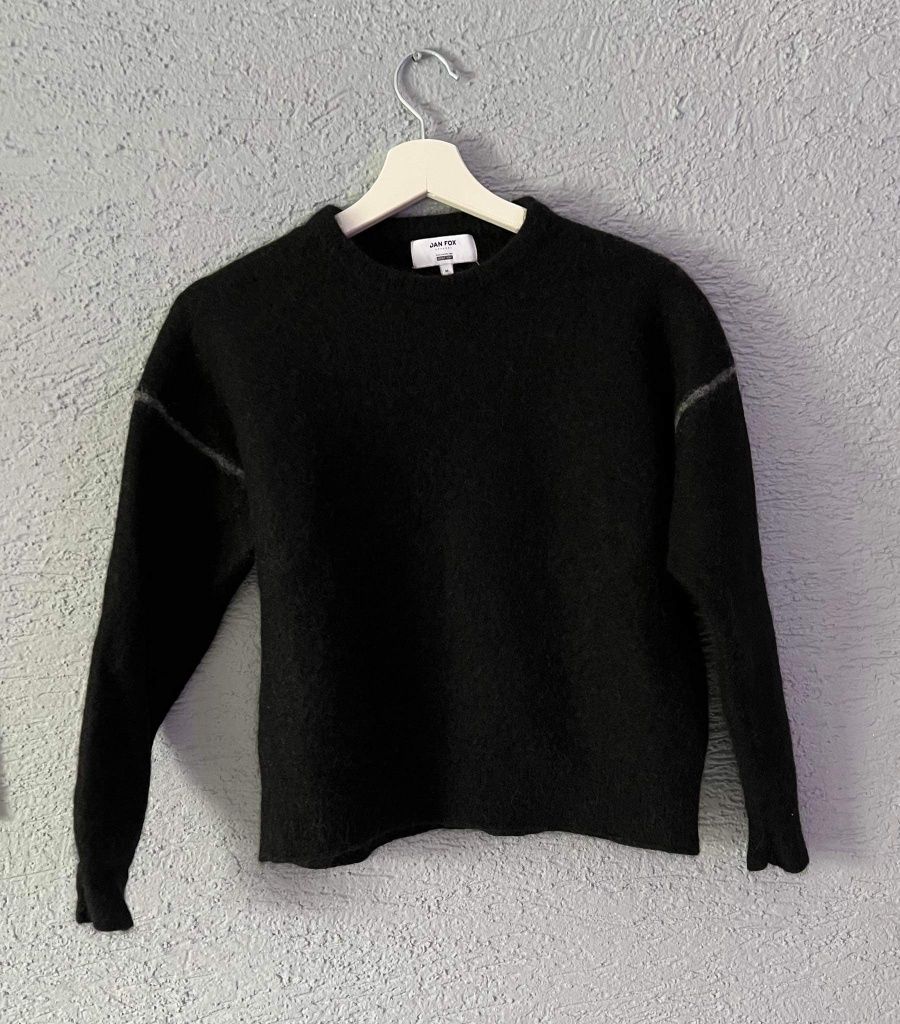 Czarny sweter Dan Fox wełna alpaka rozmiar M