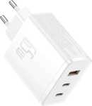 Ładowarka Baseus GaN 65W USB X3, USB-C