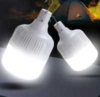 Uniwersalna lampa żarówka LED akumulatorowa 80W do ogrodu garażu domu