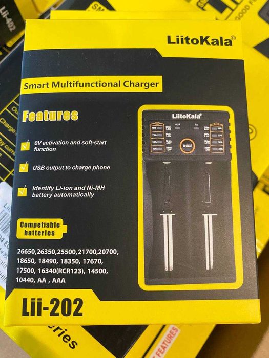 Зарядний пристрій LiitoKala Lii-PD2, Lii-PD4, Lii-202, Lii-402