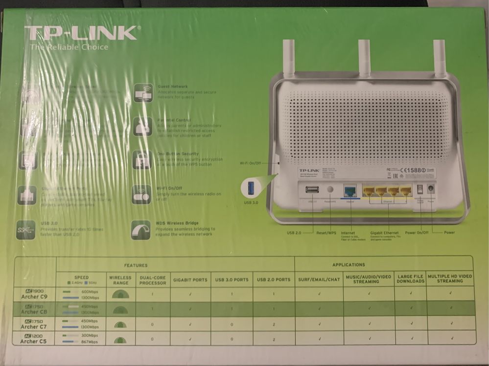 Router Wi-Fi TP-Link AC 1750 Archer c8