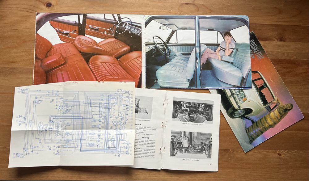 Prospekty Polski Fiat 125p instrukcja Duży Fiat