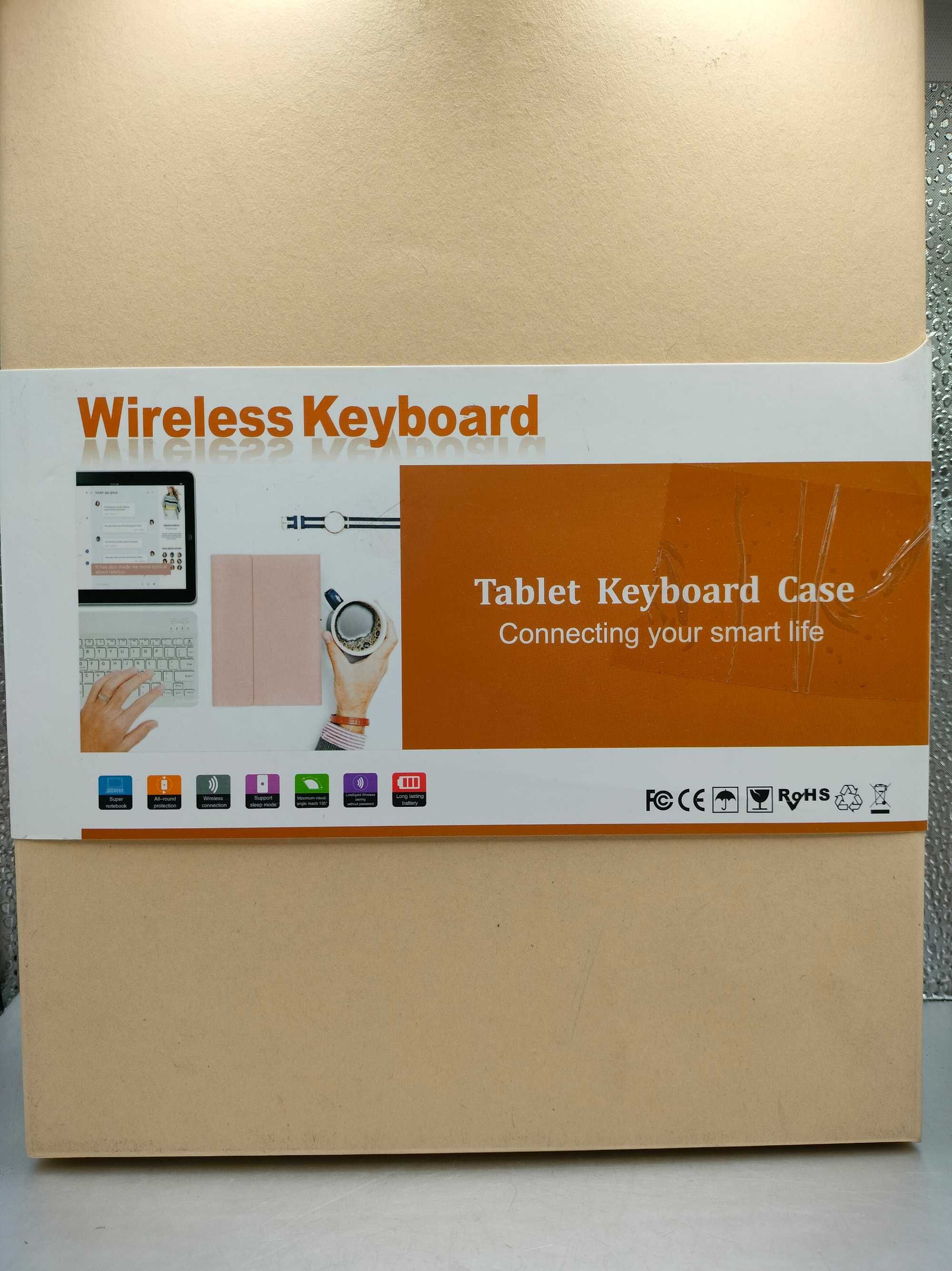 Etui do Samsung Galaxy Tab A8 z klawiaturą bluetooth różowe