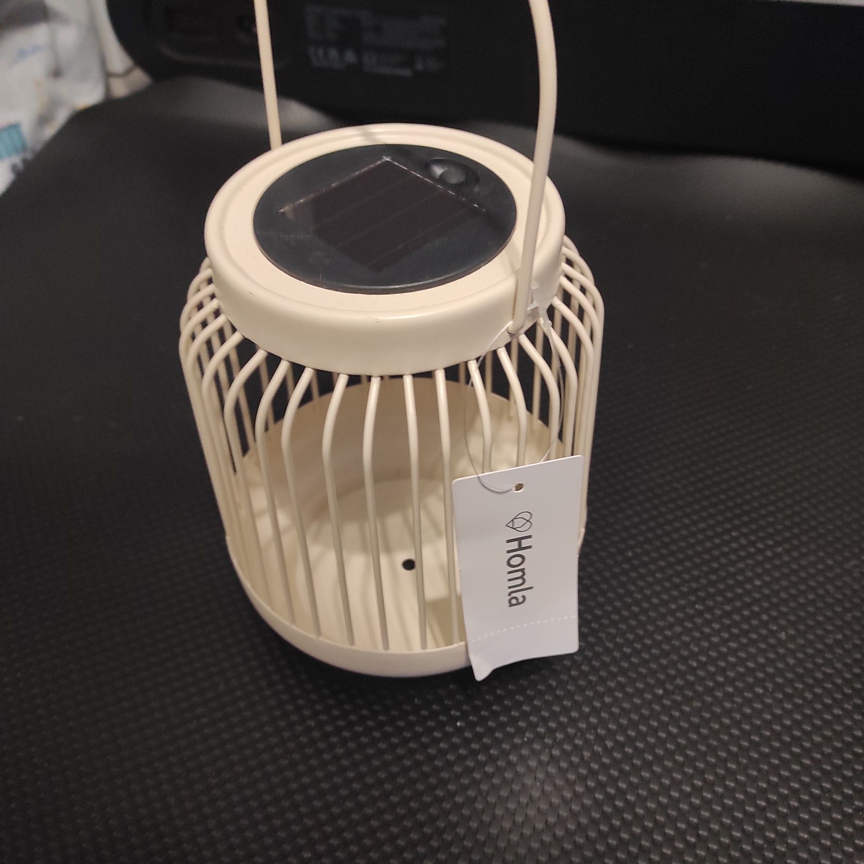 Lampion solarny nowy ecru homla