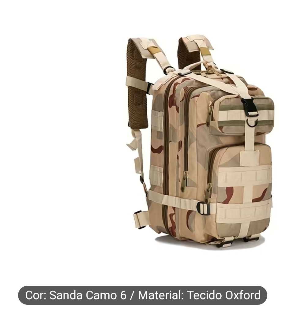 Mochila Tática Militar Impermeável Para desportos Ao Ar Livre cor sand