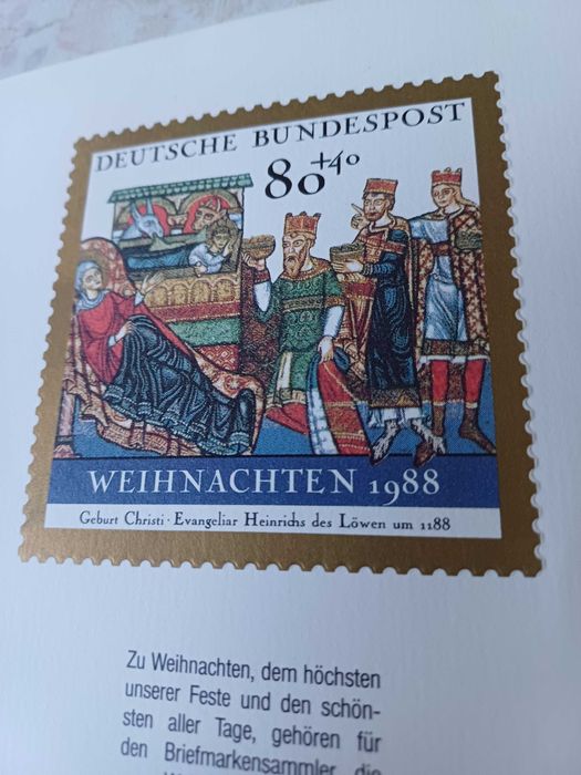Znaczek okolicznosciowy Weihnachten  1988 r